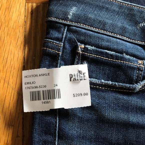 PAIGE HOXTON ANKLE (24) HIGH RISE JEANS - Picture 3 of 8